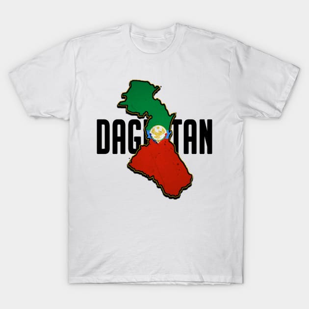 Dagestan Map, Proud Dagestan Flag, Dagestan T-Shirt by Jakavonis